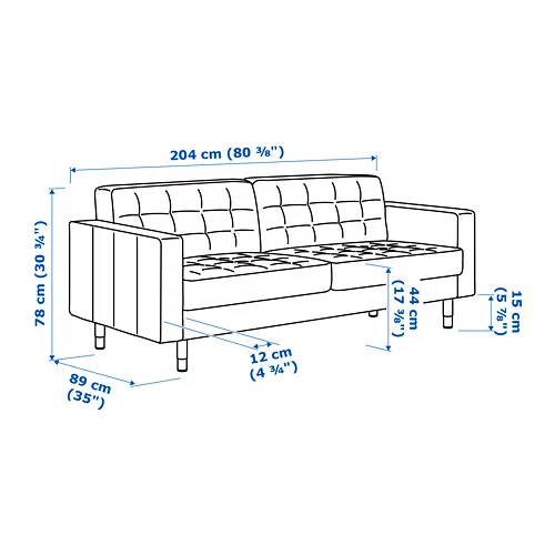 LANDSKRONA Measurement Illustration