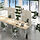 MITTZON - meja rapat, veneer kayu birch/putih, 140x108x75 cm | IKEA Indonesia - PE933595_S1