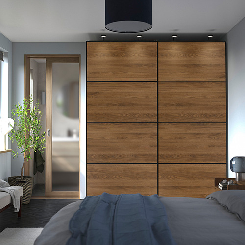 PAX/MEHAMN wardrobe with sliding doors