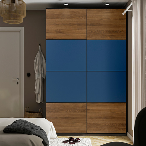 PAX/MEHAMN wardrobe with sliding doors