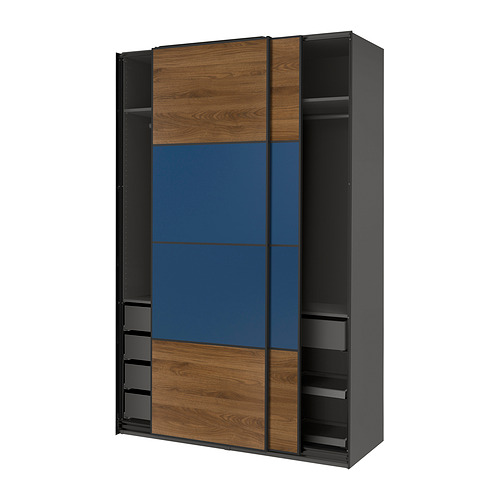 PAX/MEHAMN wardrobe with sliding doors
