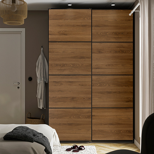 PAX/MEHAMN wardrobe with sliding doors