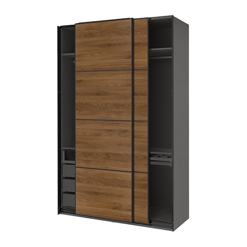 PAX/MEHAMN wardrobe with sliding doors
