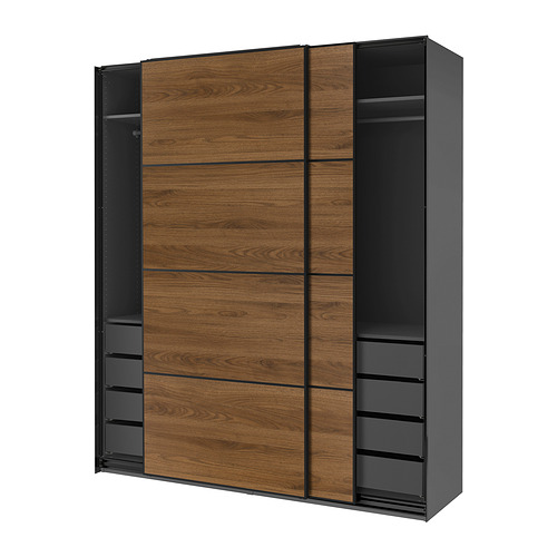 PAX/MEHAMN wardrobe with sliding doors