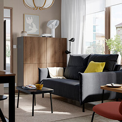 MANNARP - 2-seat sofa, Saxemara black-blue