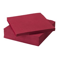 FANTASTISK - Paper napkin, dark red, 40x40 cm