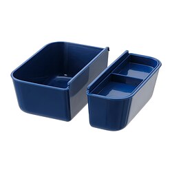 IKEA 365+ - Insert for food container, set of 2, dark blue