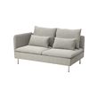 SÖDERHAMN - Compact 3-seat sofa with open end, Viarp beige/brown