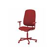 SMÖRKULL - Office chair with armrests, Gräsnäs red