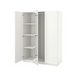 PAX/FORSAND/ÅHEIM - Wardrobe combination, white/mirror glass, 150x60x201 cm