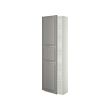 METOD - High cabinet with shelves, white/Bodbyn grey, 60x37x200 cm