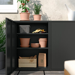 SUNDSÖ - Cabinet, anthracite outdoor/indoor , 60x35x86 cm