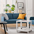 TINGBY - Side table on castors, white, 64x64 cm