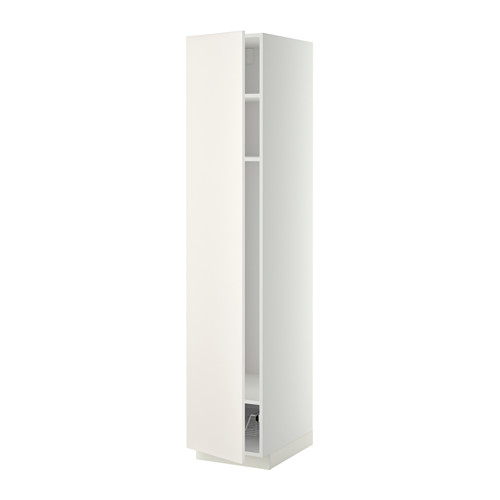 METOD high cabinet w shelves/wire basket