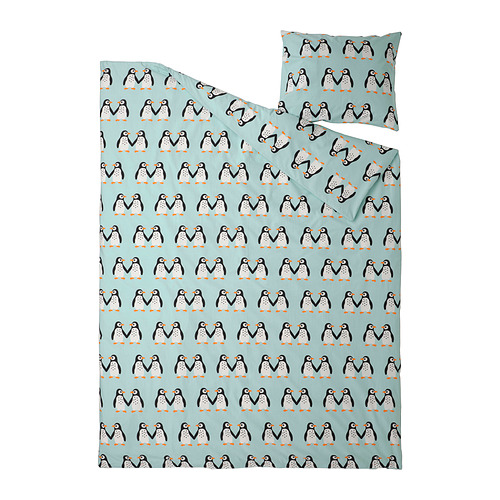 BLÅVINGAD sarung duvet dan sarung bantal