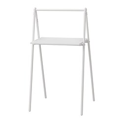 BJÖRKÅSEN - Folding table, white, 59x35 cm