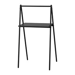 BJÖRKÅSEN - Folding table, black, 59x35 cm