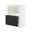 METOD/MAXIMERA - Kabinet dasar f peralatan built-in, putih/Nickebo matt antrasit, 60x60x80 cm