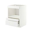 METOD/MAXIMERA - Kabinet dasar f peralatan built-in, putih/Voxtorp putih matt, 60x60x80 cm