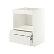 METOD/MAXIMERA - Base cabinet f built-in appliances, white/Veddinge white, 60x60x80 cm