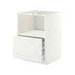 METOD/MAXIMERA - Base cabinet f built-in appliances, white/Voxtorp matt white, 60x60x80 cm