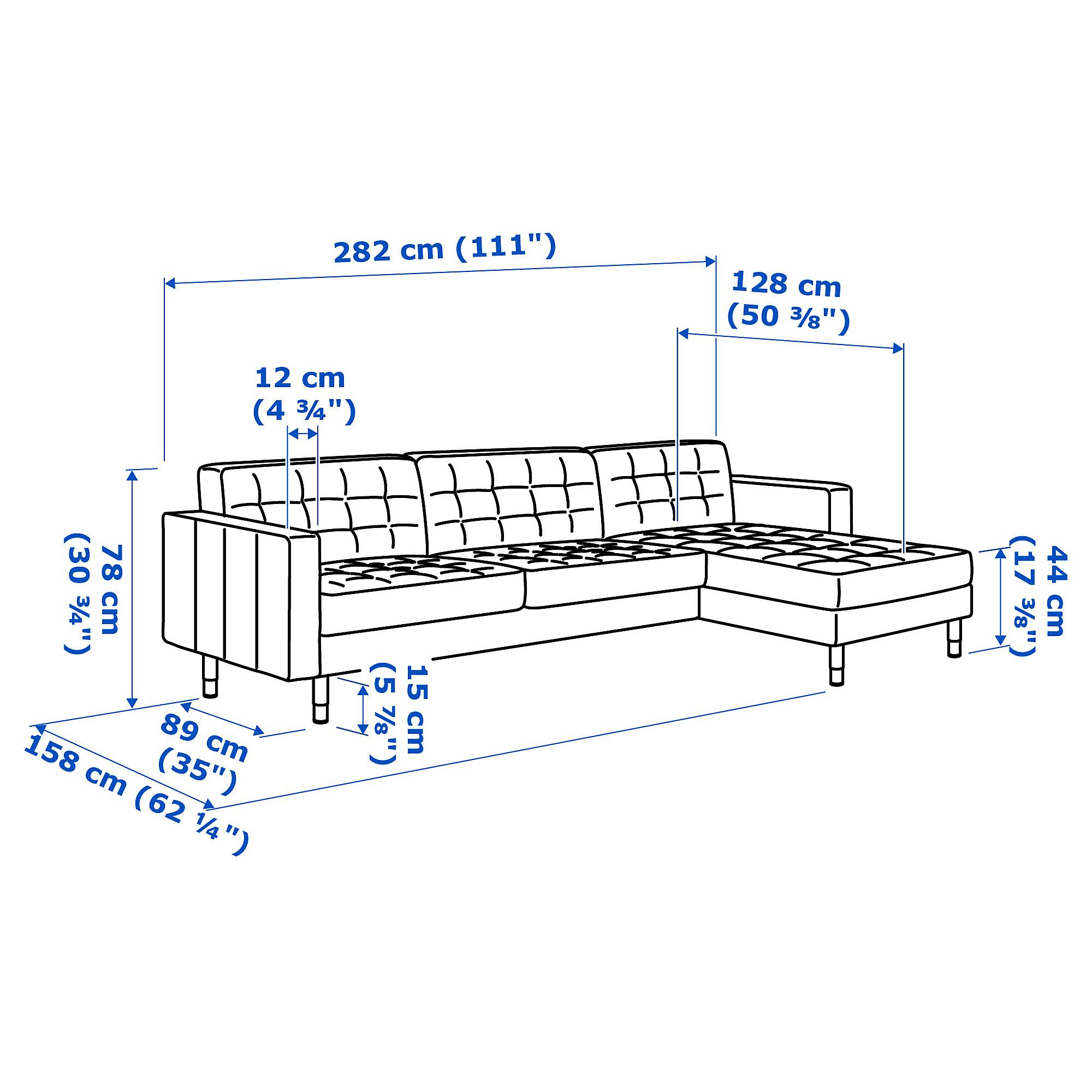 Landskrona Sofa 4 Dudukan Dengan Chaise Longue Gunnared Hijau Muda Logam Ikea Indonesia