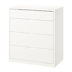 TONSTAD - Lemari 4 laci, putih pudar, 82x47x91 cm
