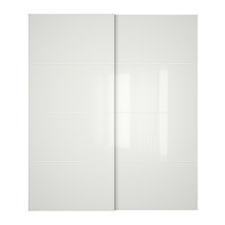 F RVIK sepasang pintu geser kaca putih IKEA  Indonesia 
