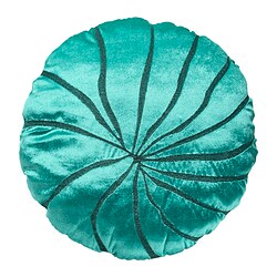 BLÅVINGAD - Cushion, coral-shaped/turquoise