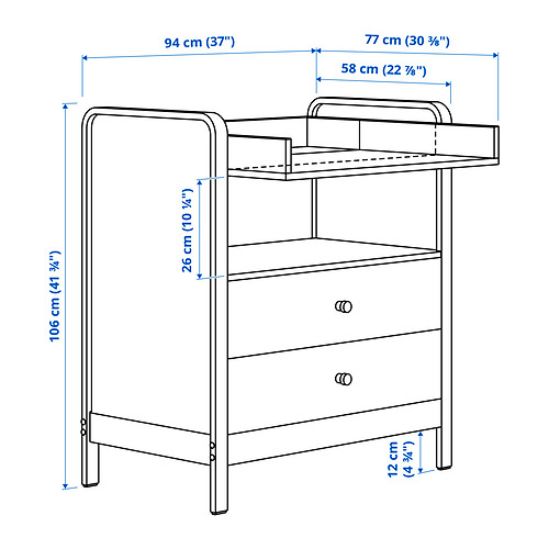 ÄLSKVÄRD Measurement Illustration