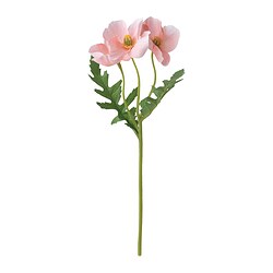 SMYCKA - Artificial flower, in/outdoor/Poppy pink, 27 cm