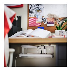 FÖRSÄSONG - Cable management tray, white, 38 cm