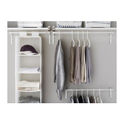 MULIG - Clothes bar, white, 60-90 cm