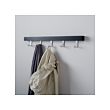 TJUSIG - Hanger for door/wall, black, 60 cm
