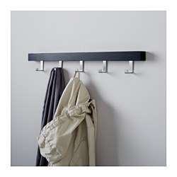 TJUSIG - Gantungan untuk pintu/dinding, hitam, 60 cm