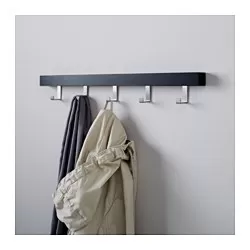 TJUSIG - Gantungan untuk pintu/dinding, hitam, 60 cm