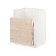 METOD/MAXIMERA - Base cab f TALLSJÖN sink, white/Askersund light ash effect, 60x60 cm