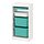 TROFAST - storage combination with boxes/tray, white turquoise/white, 46x30x95 cm | IKEA Indonesia - PE861161_S1