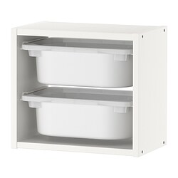 TROFAST - Wall storage, white/white, 34x21x30 cm