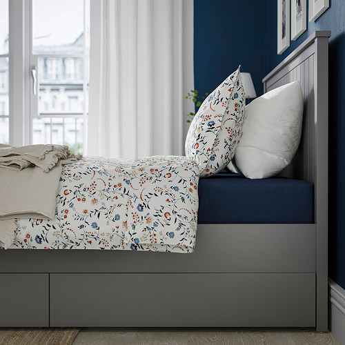 GULLABERG Rangka tempat tidur + 2 boks