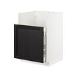 METOD/MAXIMERA - Kabinet dasar u wastafel TALLSJÖN, putih/Lerhyttan diwarnai hitam, 60x60 cm