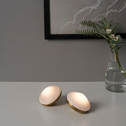 BJÖRKSPIREA - LED decoration lighting, brass-colour diamond-shaped, 2 pieces