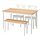 DANDERYD/INGOLF - table with 2 chairs and bench, oak veneer white/white, 130x80 cm | IKEA Indonesia - PE861273_S1