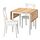 DANDERYD/INGOLF - meja dan 2 kursi, veneer kayu oak putih/putih, 74/134x80 cm | IKEA Indonesia - PE861277_S1