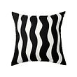 GLANSHÄGG - Cushion, black/white, 50x50 cm