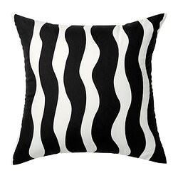GLANSHÄGG - Cushion, black/white, 50x50 cm