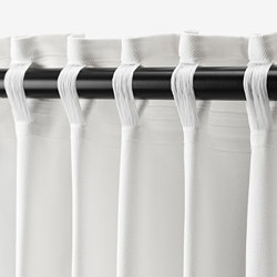 TIBAST - Curtains, 1 pair, white, 145x250 cm