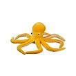 BLÅVINGAD - Soft toy, octopus/yellow, 50 cm