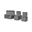SKUBB - Box, set of 6, dark grey