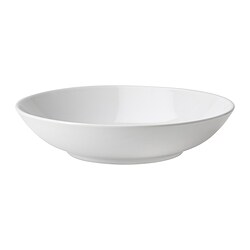 GODMIDDAG - Piring cekung, putih, 23 cm